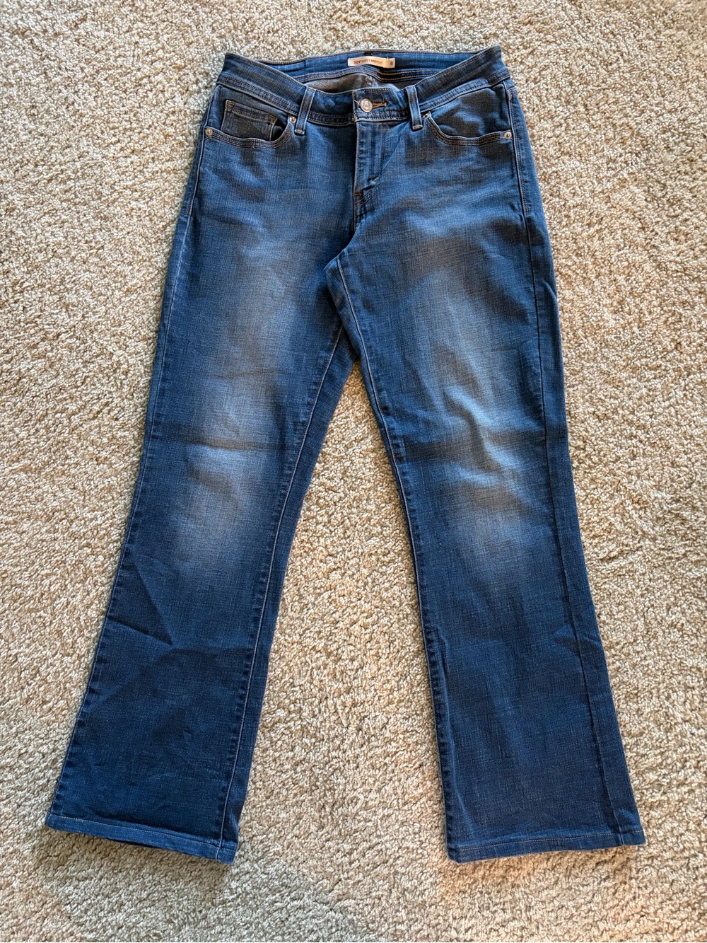 Women's LEVI Dark Blue Curvy Bootcut Jeans